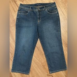Womens Bandolinoblu Capri Jeans Size 14 Medium Wash